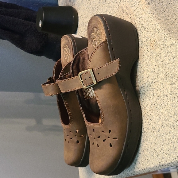 Dr scholls leather clogs, sz 9.5, brown - Picture 4 of 8